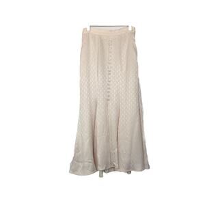 NWT $180 Marciano By Guess Amalia MIDI Skirt Sz 0 Sand Ivory Luxury Elegant